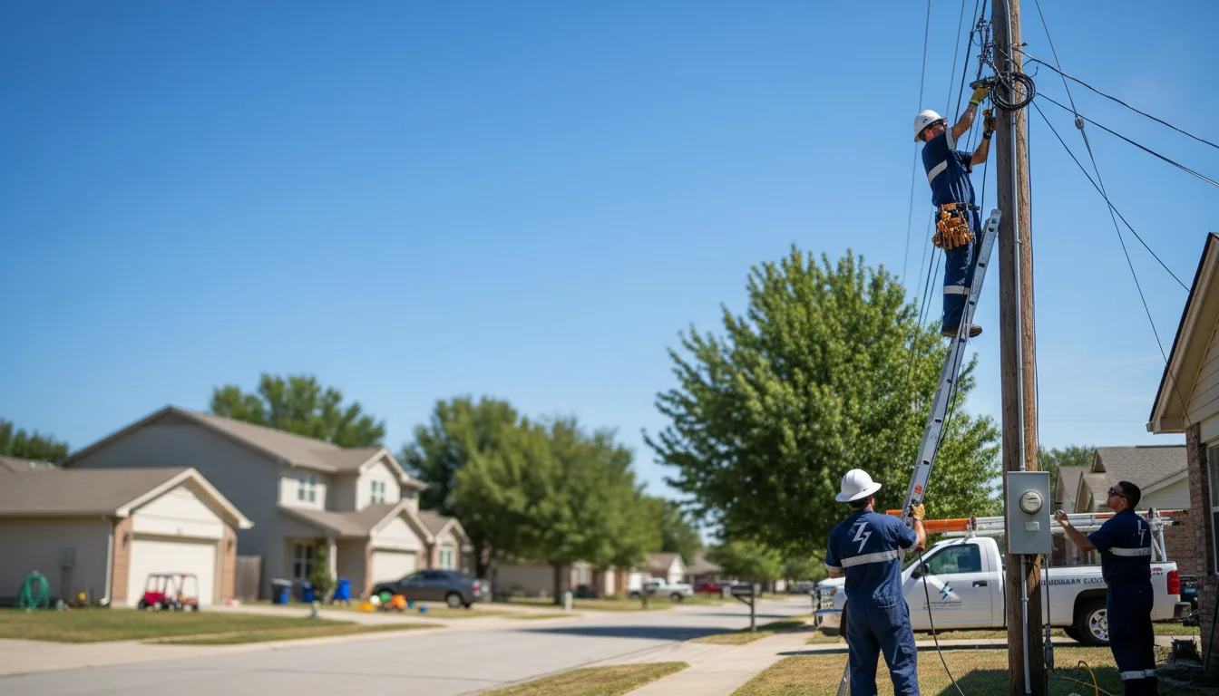 Residential electrician providing installation services in Linton, ND